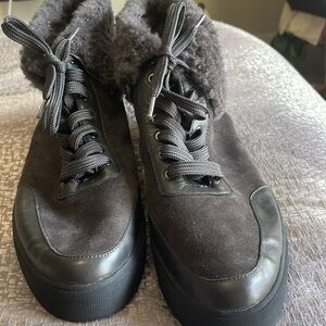 Via Spiga Gray Sneakers Suede Comfort